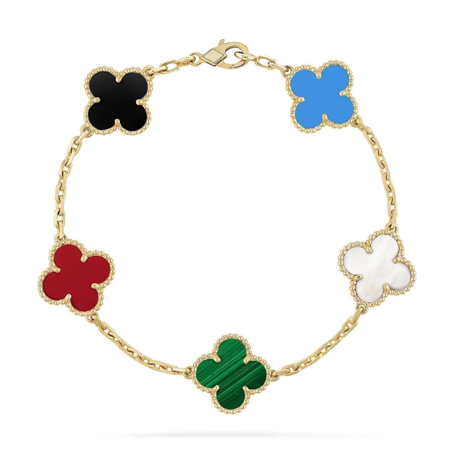 [Rose Jewellery]CLOVER 5 MOTIFS MULTICOLOR  BRACELET