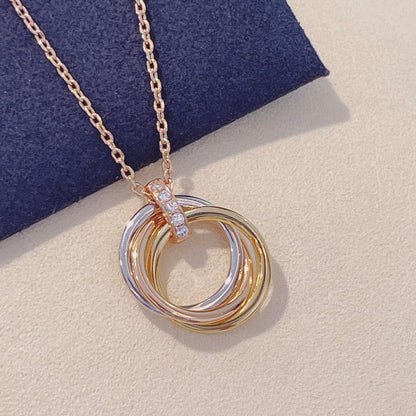 [Rose Jewellery]TRINITY NECKLACE GOLD  DIAMONDS