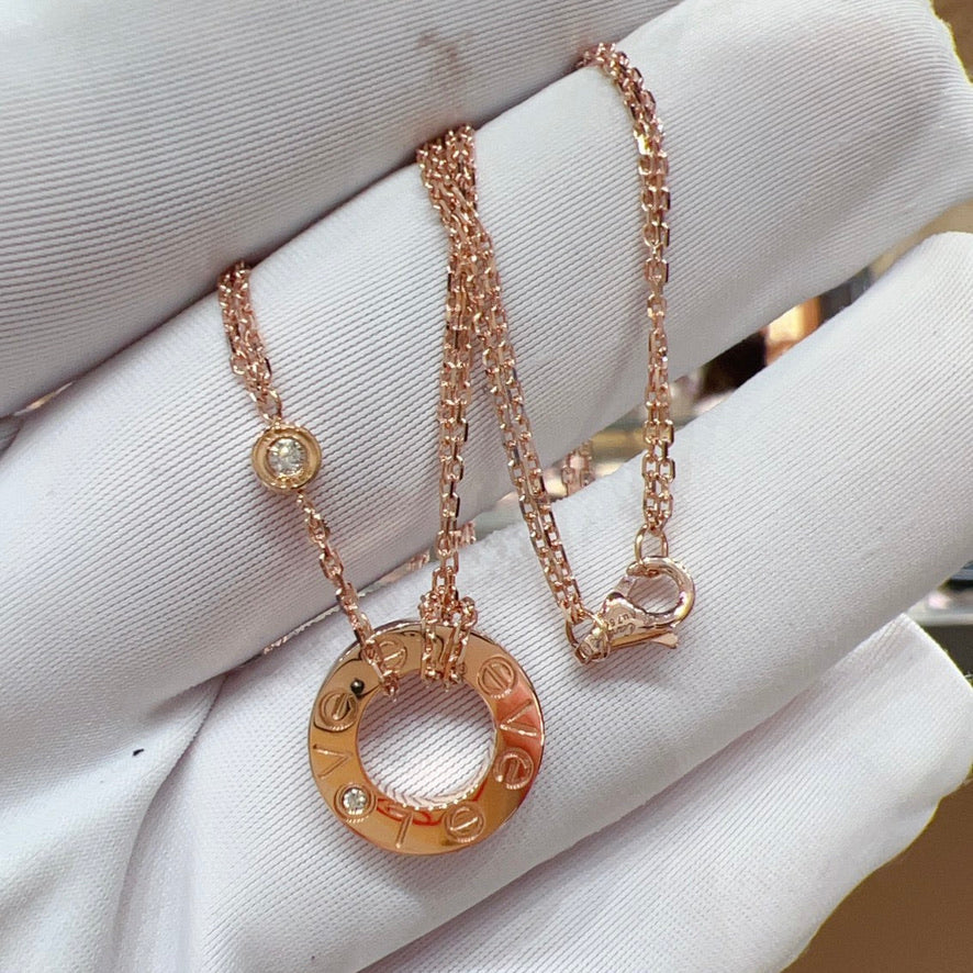 [Rose Jewellery]LOVE NECKLACE 16MM 2 DIAMONDS