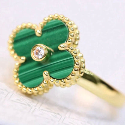 [Rose Jewellery]CLOVER MALACHITE RING GOLD DIAMOND