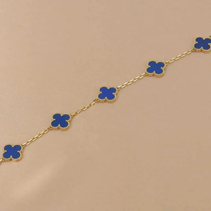 [Rose Jewellery]CLOVER 5 MOTIFS BLUE AGATE BRACELET