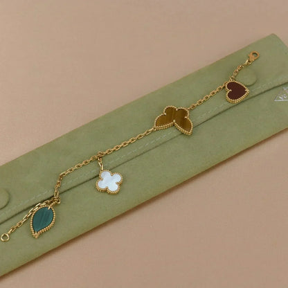 [Rose Jewellery]LUCKY SPRING 5 MOTIF GOLD BRACELET