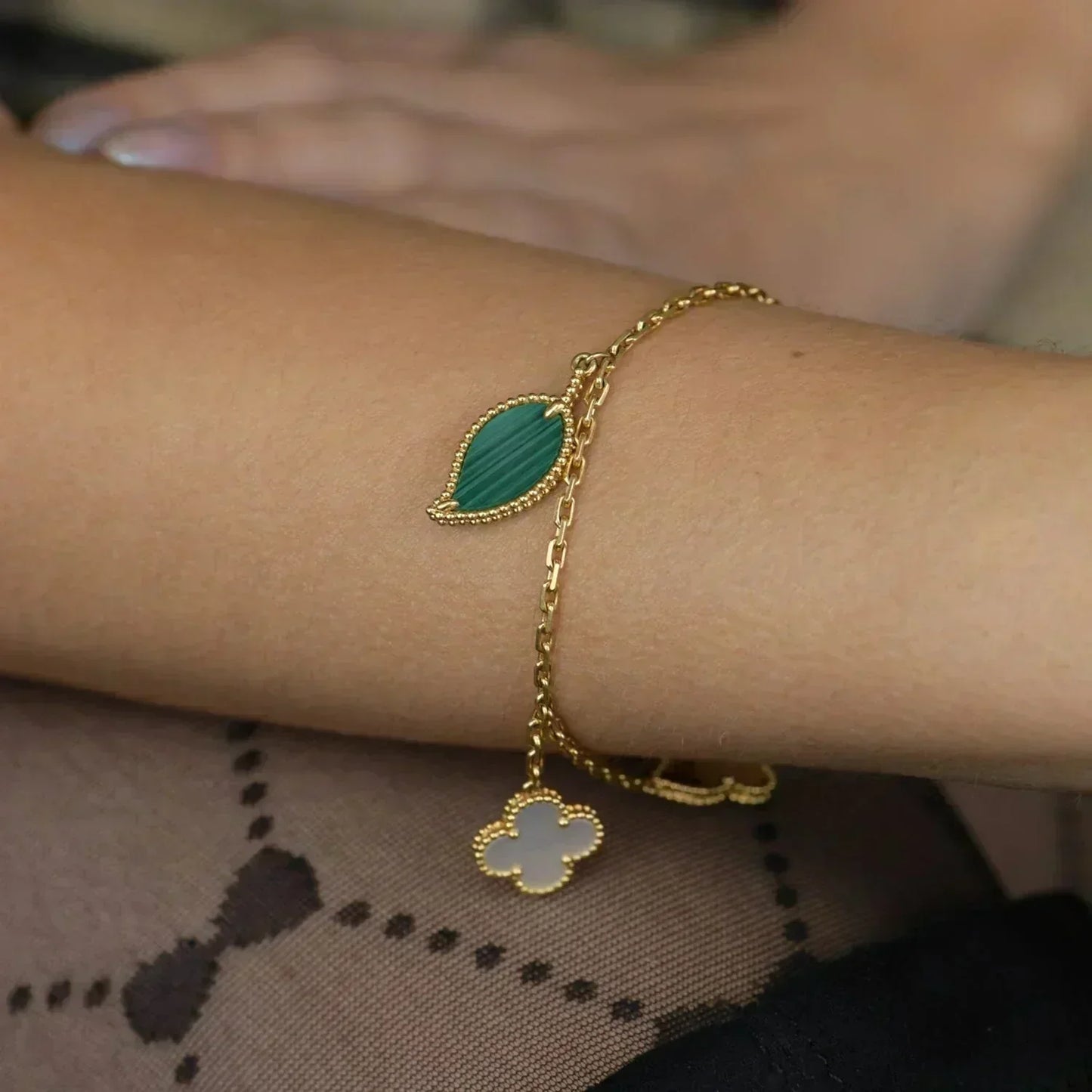 [Rose Jewellery]LUCKY SPRING 5 MOTIF GOLD BRACELET