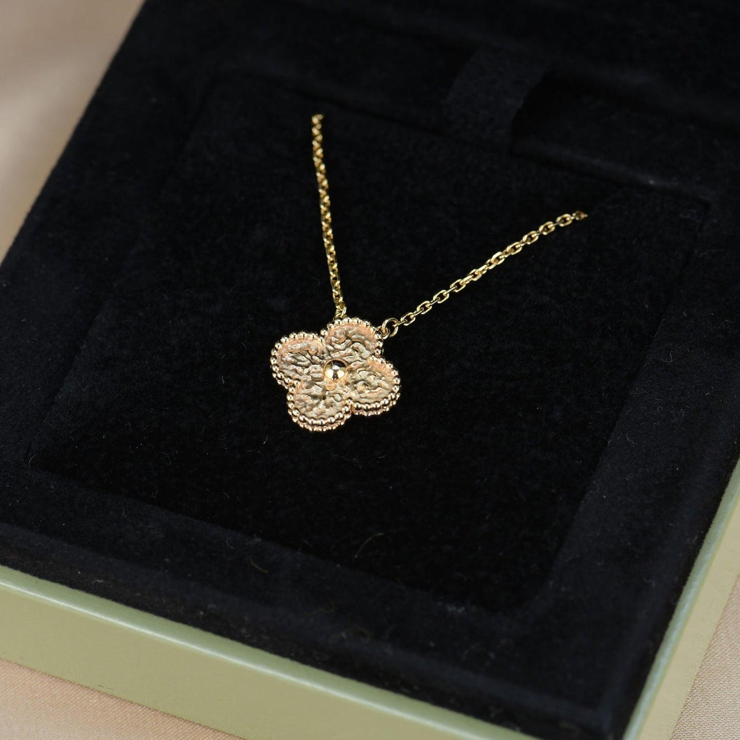 [Rose Jewellery]CLOVER 15MM  BRONZING NECKLACE