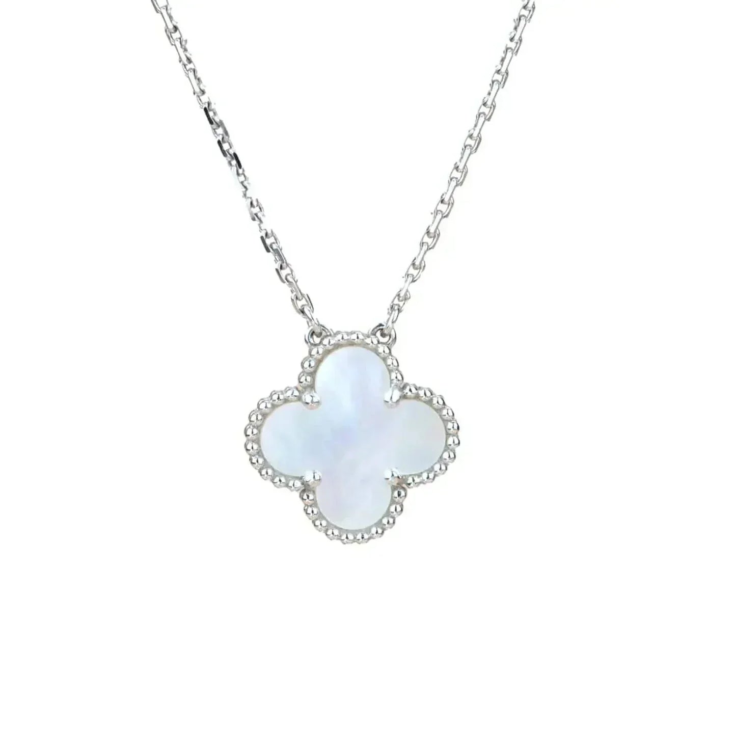 [Rose Jewellery]CLOVER  15MM WHITE MOTHER-OF-PEARL SILVER