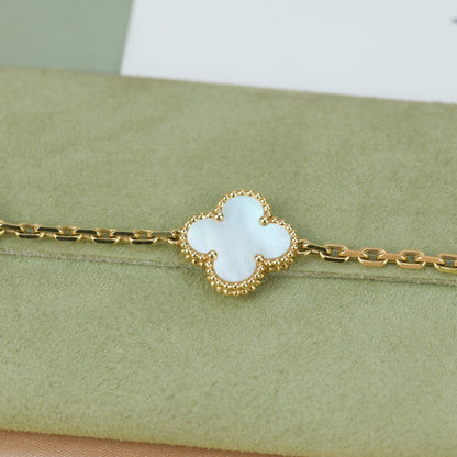 [Rose Jewellery]CLOVER  5 MOTIF WHITE MOP BRACELET