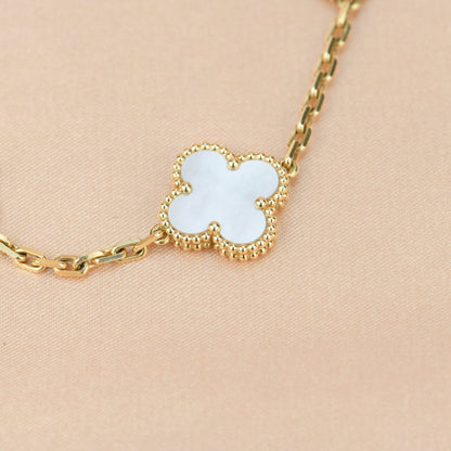 [Rose Jewellery]CLOVER  5 MOTIF WHITE MOP BRACELET