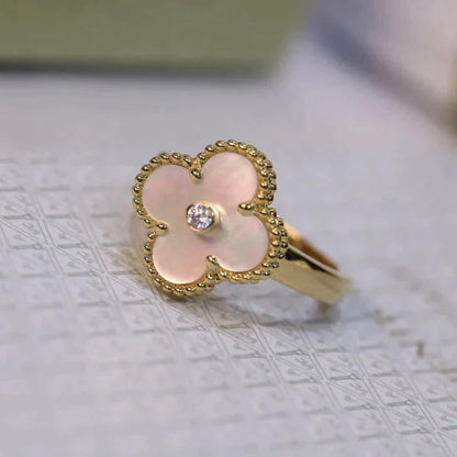 [Rose Jewellery]CLOVER PINK MOP RING GOLD DIAMOND