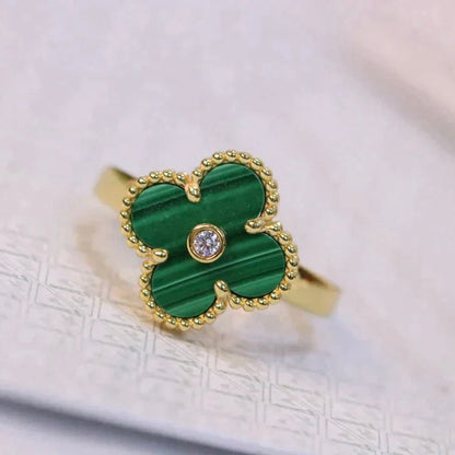 [Rose Jewellery]CLOVER MALACHITE RING GOLD DIAMOND