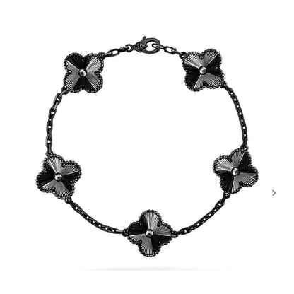 [Rose Jewellery]CLOVER 5 MOTIF BLACK BRACELET