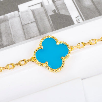 [Rose Jewellery]CLOVER 5 MOTIFS TURQUOISE BRACELET