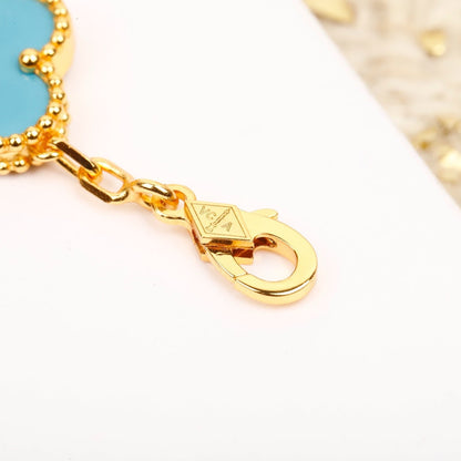 [Rose Jewellery]CLOVER 5 MOTIF TURQUOISE DIAMOND GOLD BRACELET