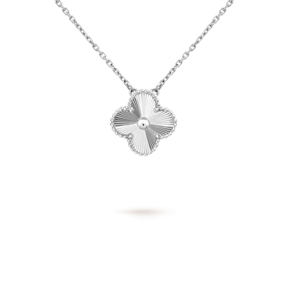 [Rose Jewellery]CLOVER 15MM LASER NECKLACE SILVER