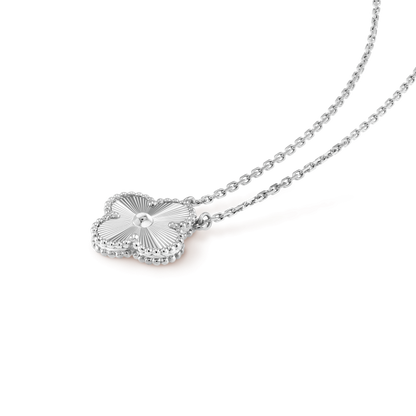 [Rose Jewellery]CLOVER 15MM LASER NECKLACE SILVER