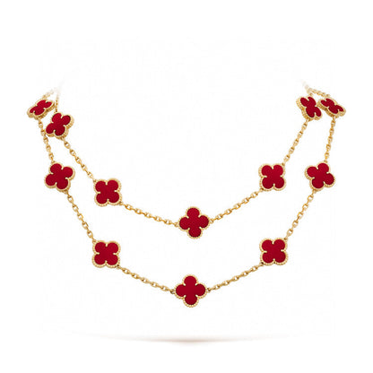 [Rose Jewellery]CLOVER 20 MOTIFS CARNELIAN NECKLACE