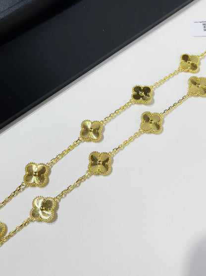 [Rose Jewellery]Clover 10 Motifs Gold Necklace