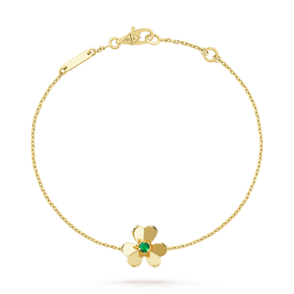 [Rose Jewellery]FRIVOLE GOLD FLOWER PINK MALACHITE BRACELET