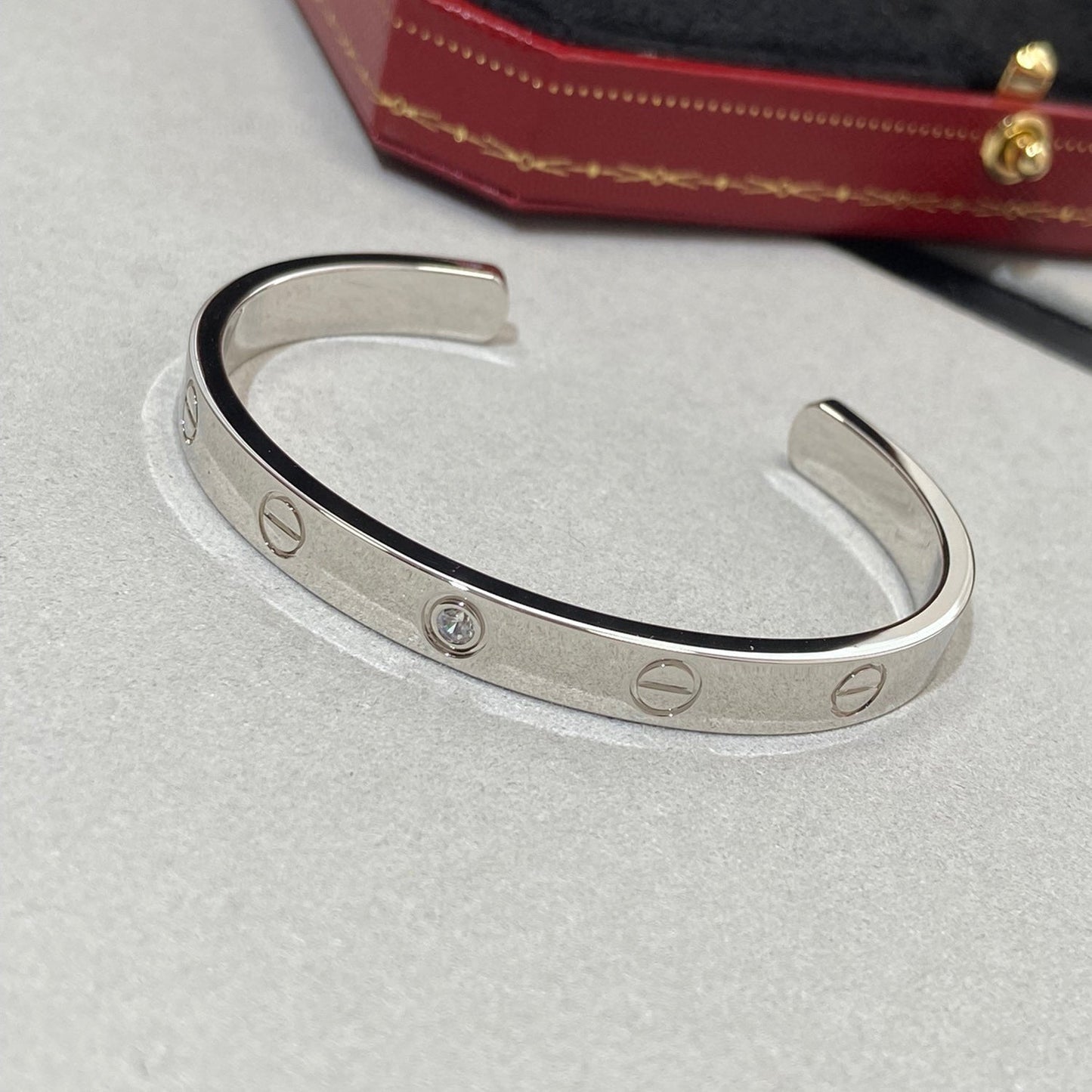 [Rose Jewellery]LOVE BRACELET 6.1MM 1 DIAMOND OPEN CUFF