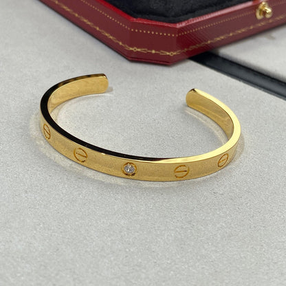 [Rose Jewellery]LOVE BRACELET 6.1MM 1 DIAMOND OPEN CUFF