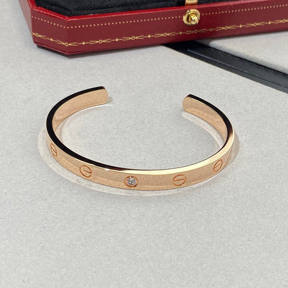 [Rose Jewellery]LOVE BRACELET 6.1MM 1 DIAMOND OPEN CUFF