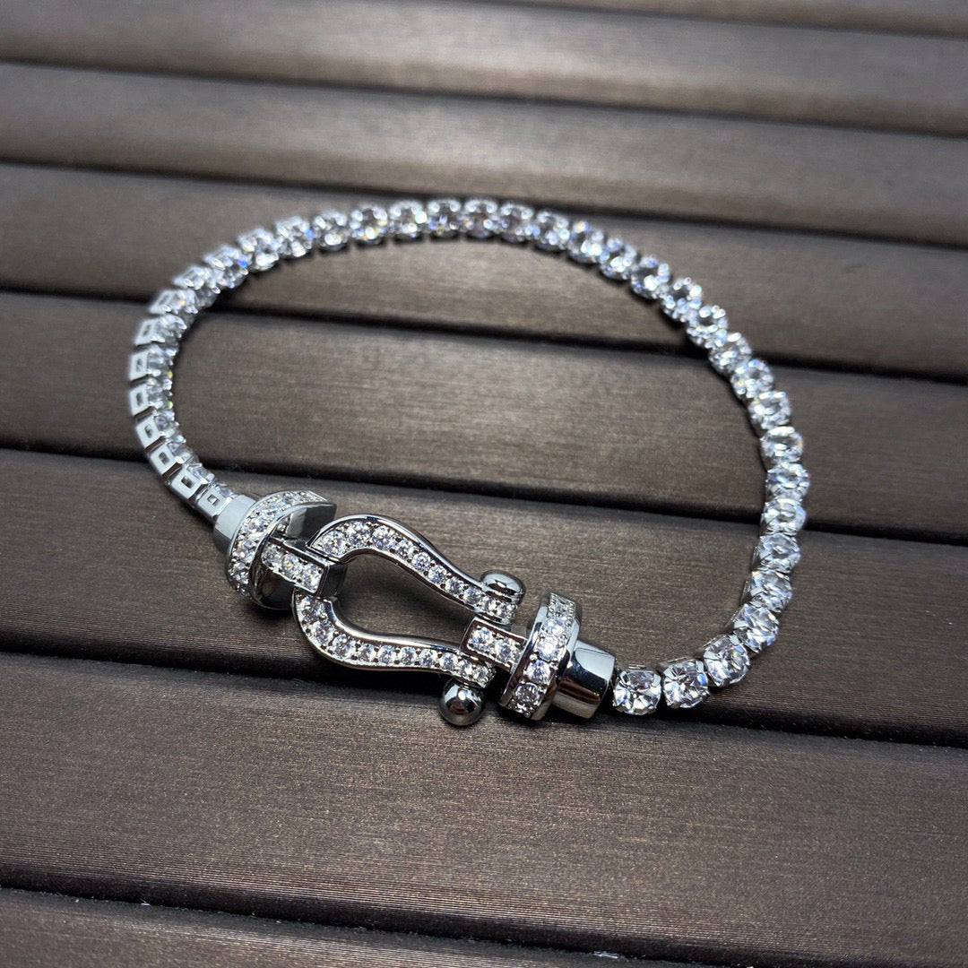 [Rose Jewellery]FORCE  LARGE HORSESHOE FULL DIAMOND TENNIS BRACELET