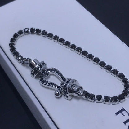 [Rose Jewellery]FORCE  LARGE HORSESHOE FULL DIAMOND TENNIS BRACELET