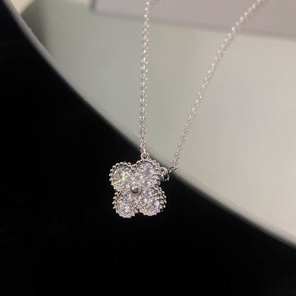 [Rose Jewellery]CLOVER 15MM DIAMOND SINGLE FLOWER NECKLACE