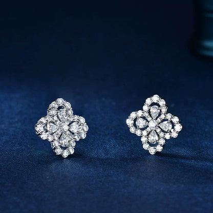 [Rose Jewellery]LOOP EARRINGS FULL MOTIF DIAMOND 16MM SILVE