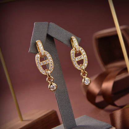 [Rose Jewellery]HM CHAINE DIAMOND EARRINGS