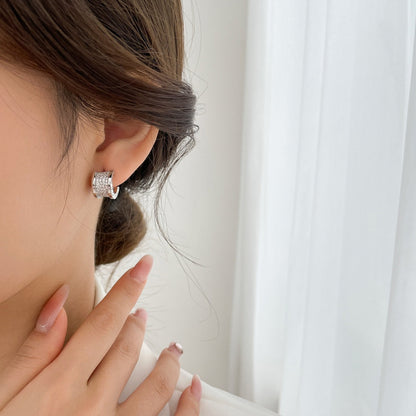 [Rose Jewellery]ZERO 1 DIAMOND PAVED EARRINGS