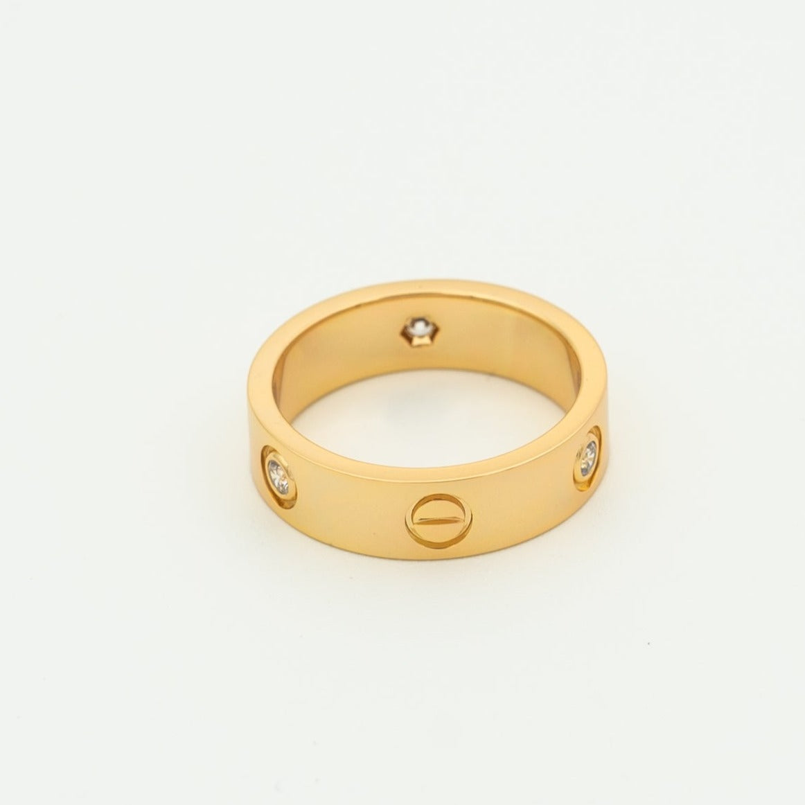 [Rose Jewellery]LOVE RING 5.5MM 3 DIAMONDS PINK GOLD