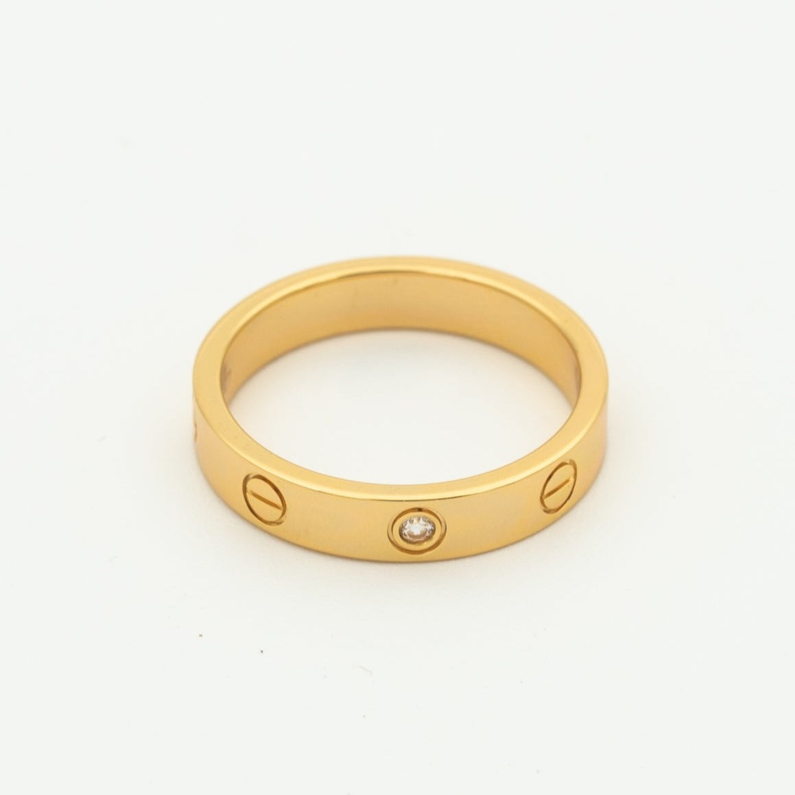 [Rose Jewellery]LOVE RING 4MM 1 DIAMOND PINK GOLD