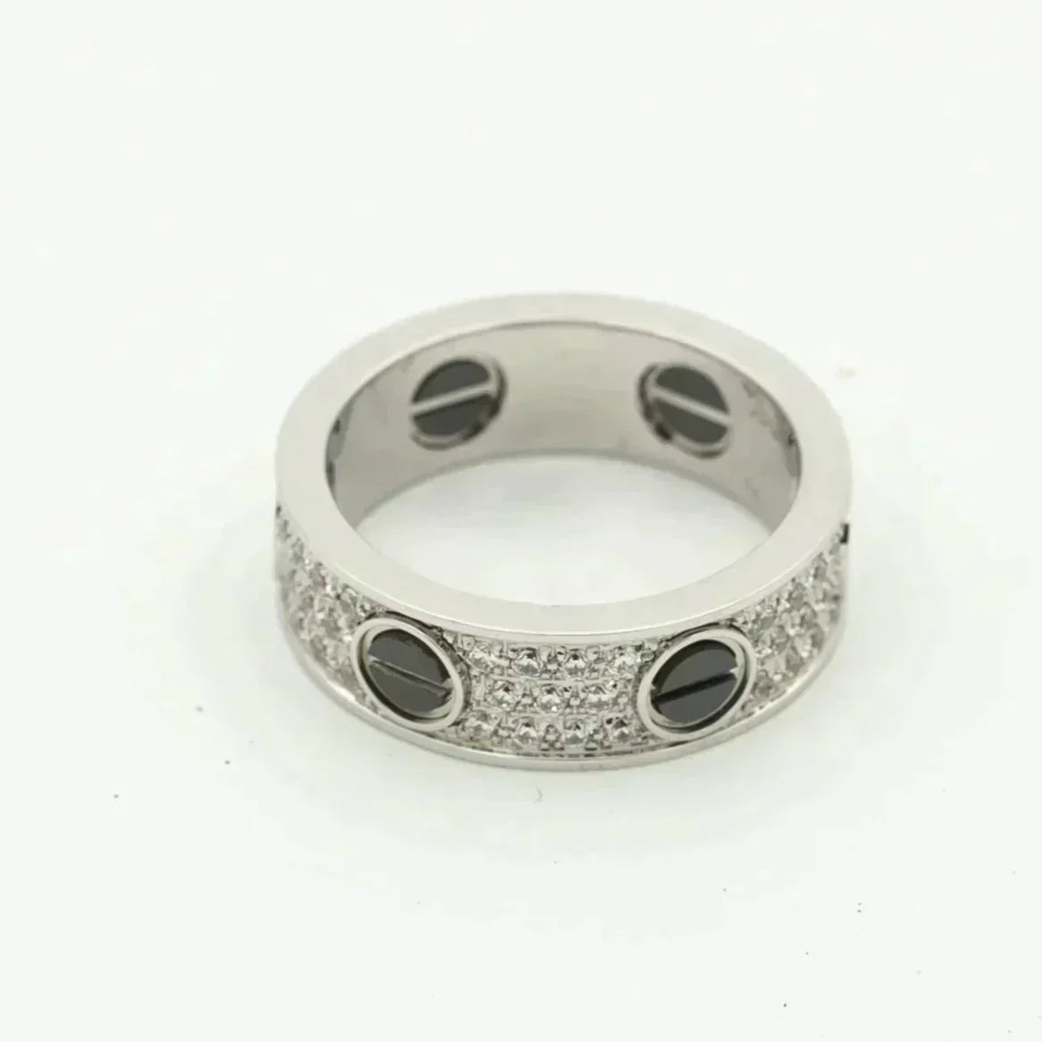 [Rose Jewellery]LOVE RING 5.5MM DIAMONDS PAVED CERAMIC