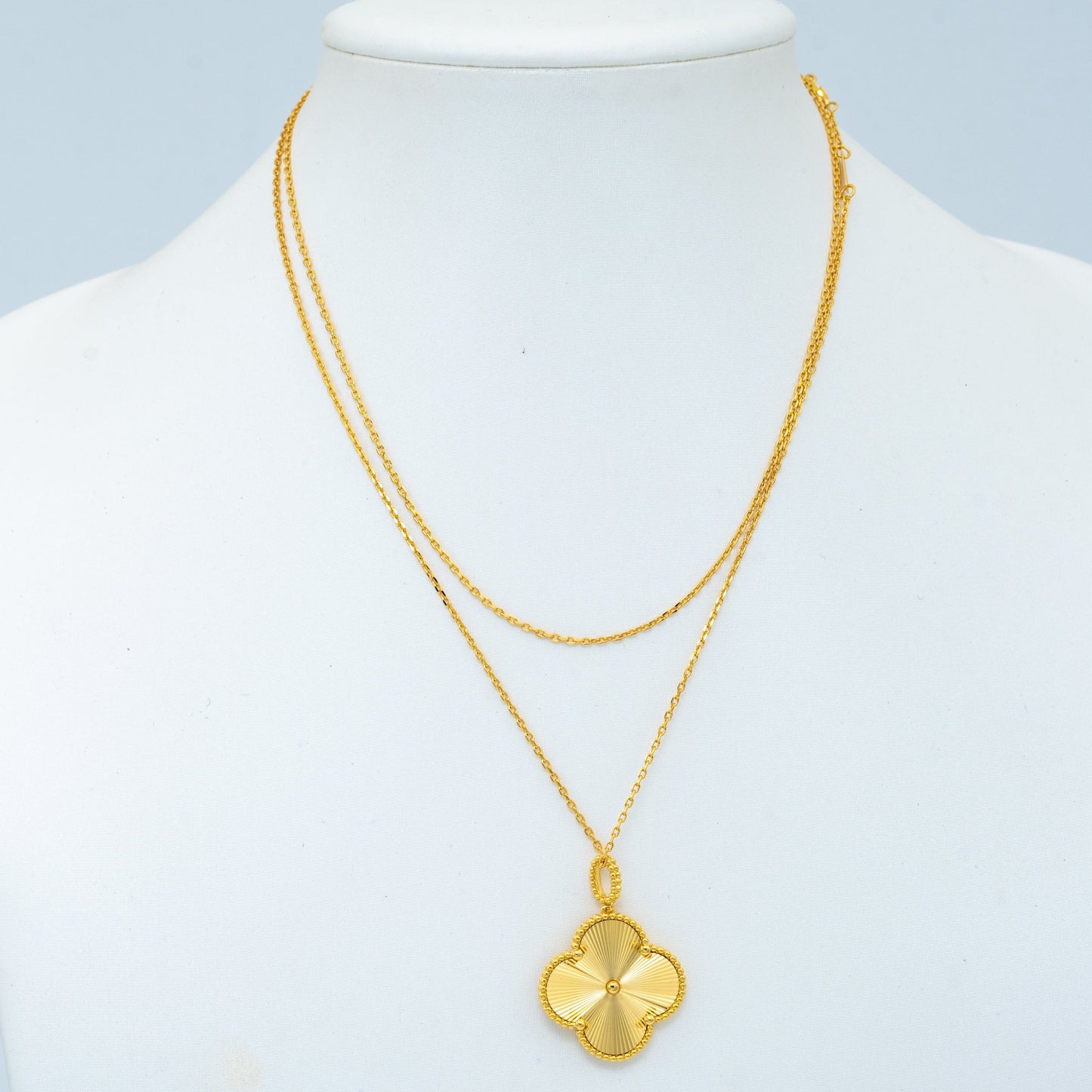 [Rose Jewellery]CLOVER 25MM PEDANT NECKLACE GOLD