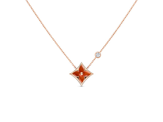 [Rose Jewellery]STAR NECKLACE PINK GOLD 1 DIAMOND