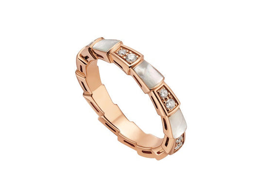 [Rose Jewellery]SERPENTI RING PINK GOLD DIAMOND MOP 3MM