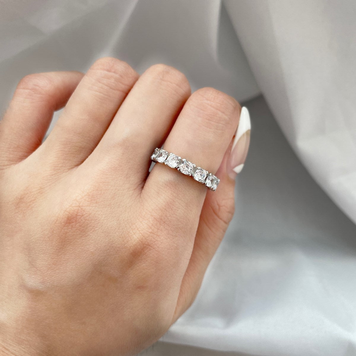 [Rose Jewellery]Eternity Round Cut Tennis Ring