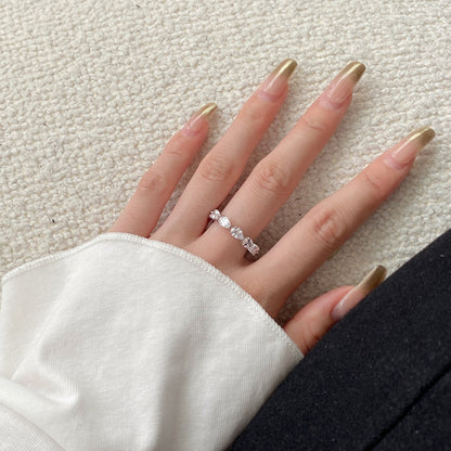 [Rose Jewellery]Exquisite Pear Cut Tennis Ring