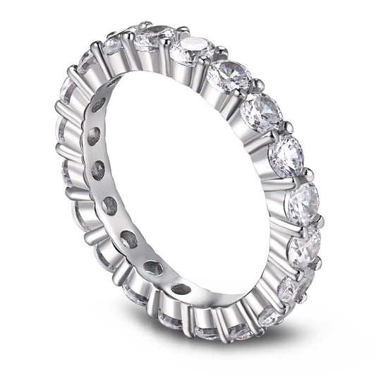 [Rose Jewellery]Sparkling Round Cut Tennis Ring