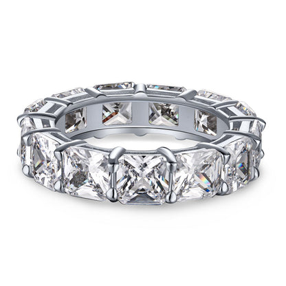 [Rose Jewellery]Elegant Princess Cut Tennis Ring