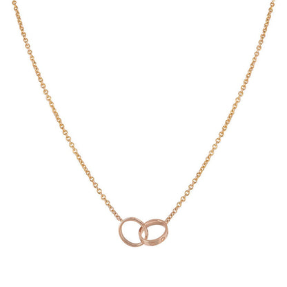 [Rose Jewellery]LOVE NECKLACE DOUBLE RING PINK GOLD