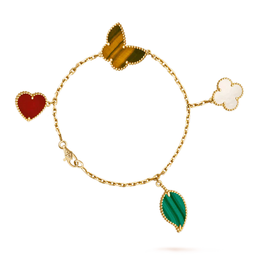 [Rose Jewellery]LUCKY SPRING 5 MOTIF GOLD BRACELET