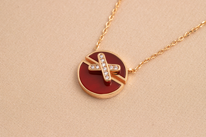 [Rose Jewellery]JEUX DE PINK GOLD DIAMOND NECKLACE