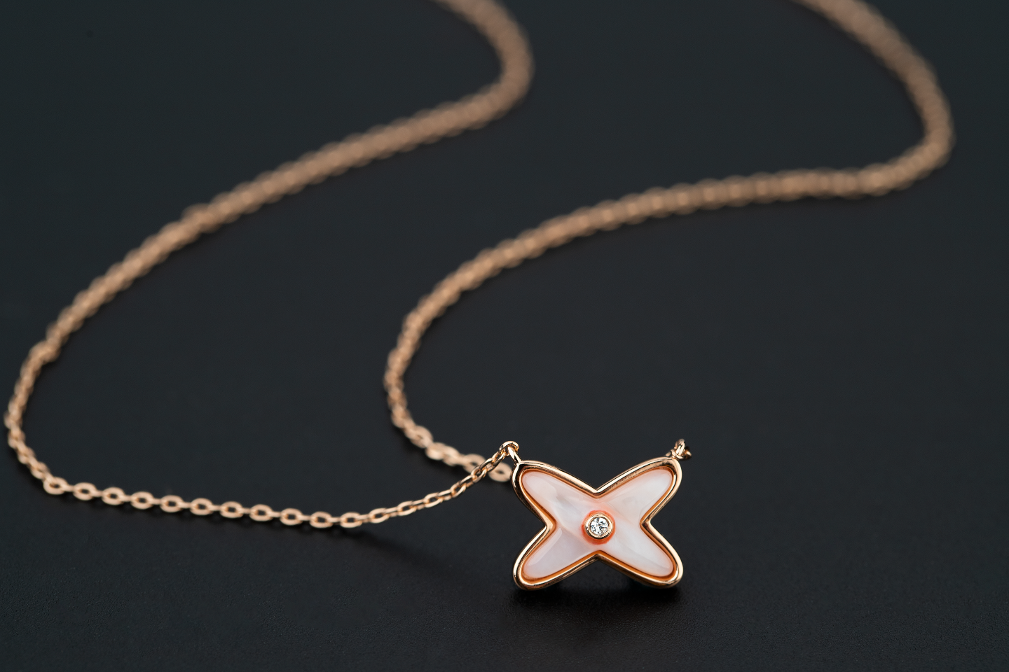 [Rose Jewellery]JEUX DE NECKLACE 1 DIAMOND