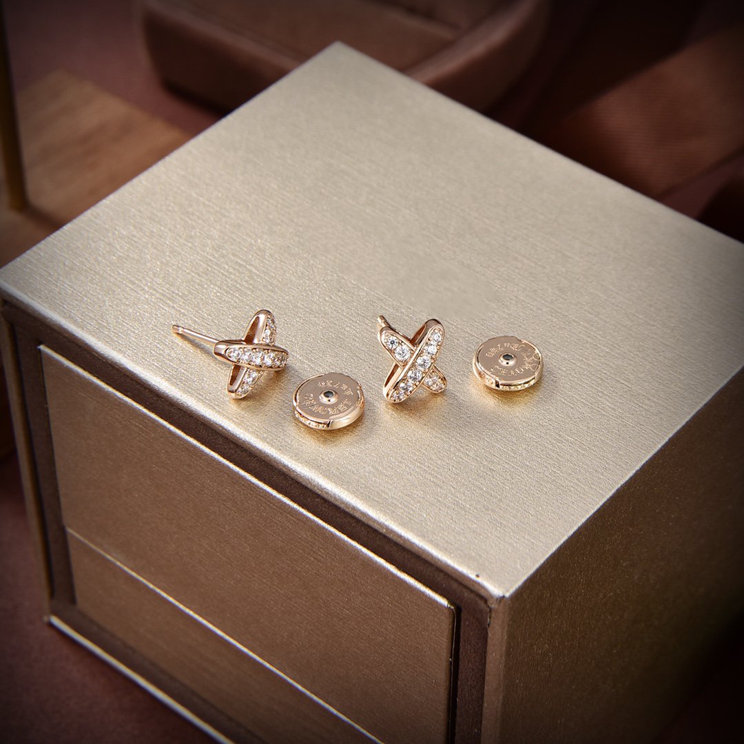 [Rose Jewellery]JEUX DE GOLD DIAMOND EARRINGS