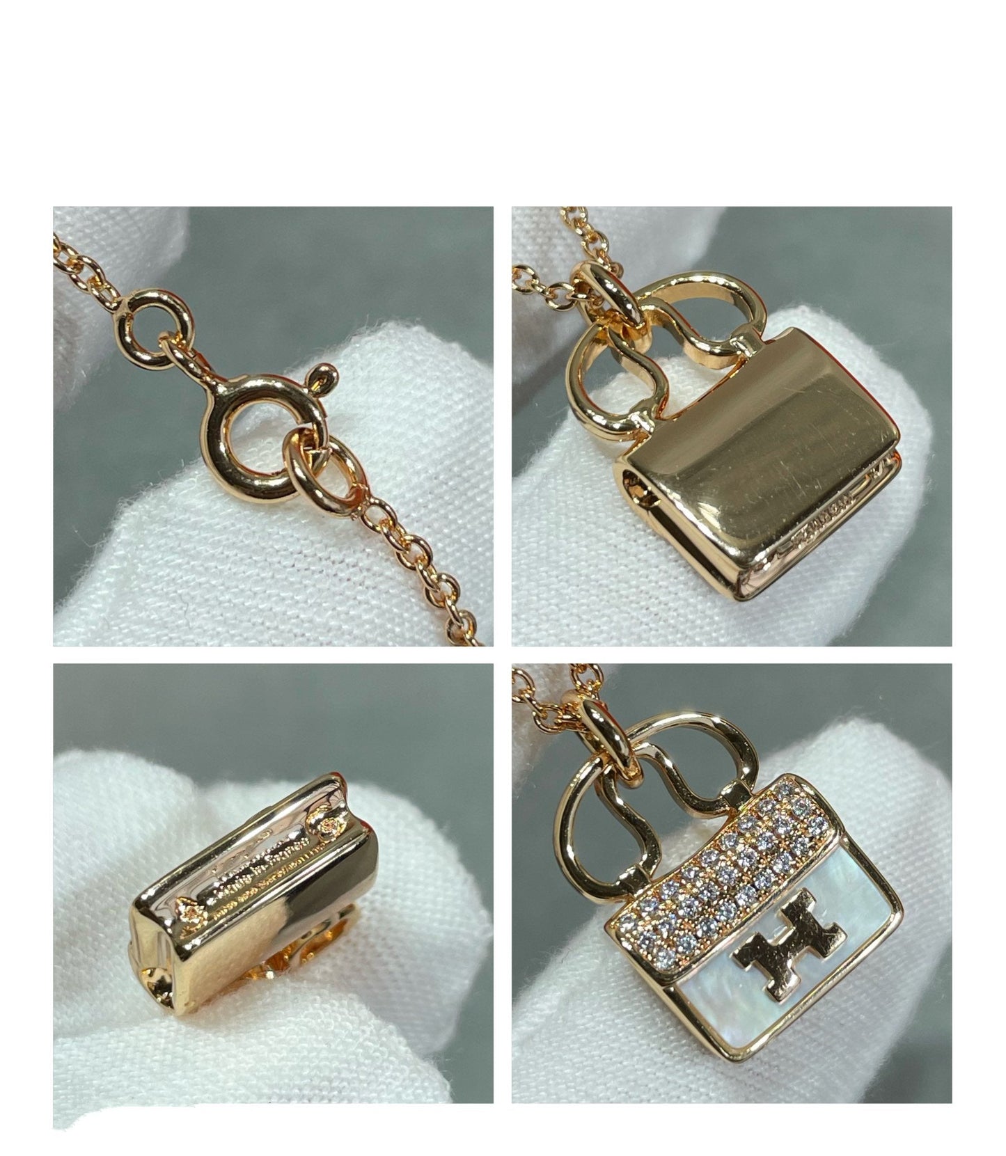 [Rose Jewellery]H CIRCE MOISSANITE PENDANT NECKLACE GOLD