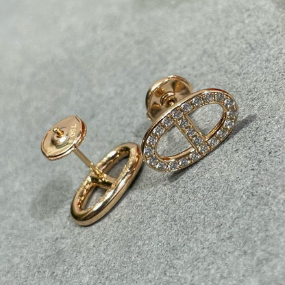 [Rose Jewellery]HM FULL DIAMOND PIG NOSE STUD EARRINGS