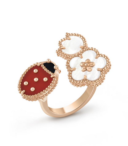 [Rose Jewellery]LUCKY 3 MOTIF ROSE GOLD RING