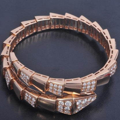 [Rose Jewellery]SERPENTI WIDE BRACELET PINK GOLD DIAMOND