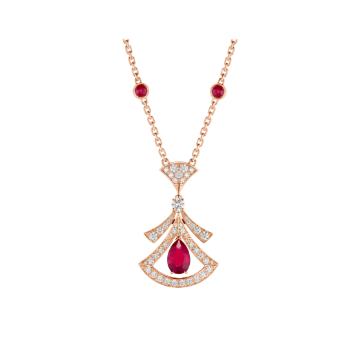 [Rose Jewellery]DREAM NECKLACE CARNELIAN DIAMOND PINK GOLD